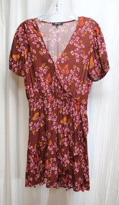 Madewell - Faux Wrap Butterfly & Floral Print Short Dress - Size 4