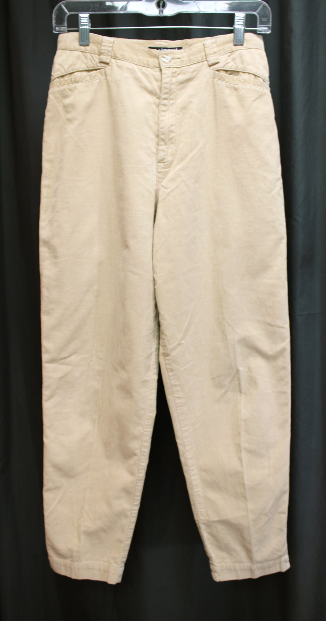 Vintage 80's - Lizsport Petite, Sand Beige Corduroy Pants - Size 6 PETITE (Vintage)