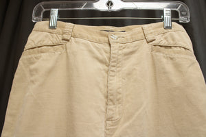 Vintage 80's - Lizsport Petite, Sand Beige Corduroy Pants - Size 6 PETITE (Vintage)