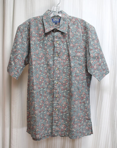 Men's Vintage - Ono & Company by Liberty House Reverse Print Floral Hawaiian Shirt - Size M