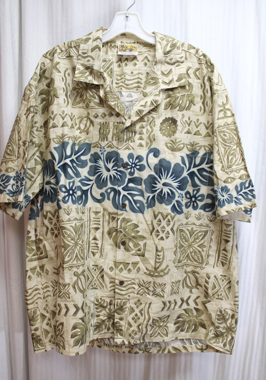 Men's Winnie Fashion (Hawaii) - Polynesian Print Hawaiian Shirt - Size 2XL