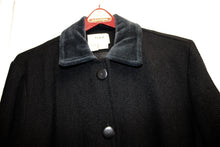 Load image into Gallery viewer, Flax by Jeanne Engelhart - Black Wool Swing Coat - Size S