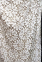 Load image into Gallery viewer, Jessica Howard - Crocheted Lace White Over Beige Lining, 3/4th Sleeve Shift Dress - Size 8