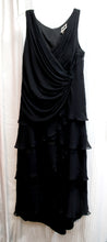 Load image into Gallery viewer, Tadashi Petite - Black Sleeveless Tiered Ruffle Special Occasion Dress - Size 12 (PETITE)