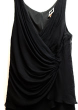 Load image into Gallery viewer, Tadashi Petite - Black Sleeveless Tiered Ruffle Special Occasion Dress - Size 12 (PETITE)