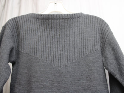 Vintage - Albee - Unique Ribbed Knit Detailing Pullover Sweater w/ Front Pockets - Size M