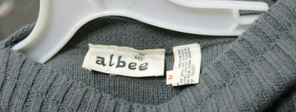 Vintage - Albee - Unique Ribbed Knit Detailing Pullover Sweater w/ Front Pockets - Size M