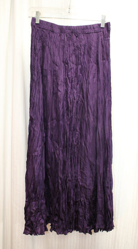Vintage - Savannah - Purple Silk Broomstick Skirt - Size L (26