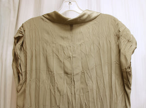 Babette (San Francisco Boutique) - Sleeveless Silky Light Weight Crinkle Dress w/ Long Neck Tie Detail- Size M