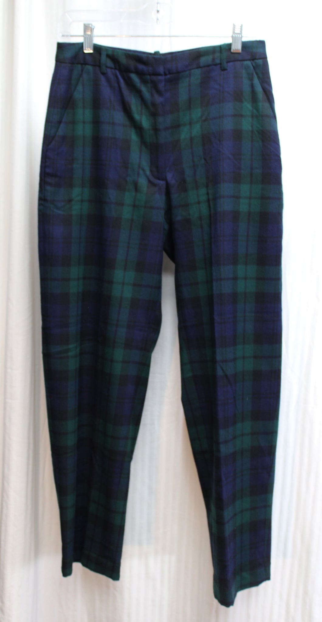 Vintage - Marisa Christina - Blue & Green Plaid Flannel Pants - Size 4 (Vintage)