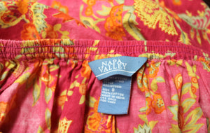 Napa Valley - Pink, Orange & Yellow Floral Full Midi Skirt - Size 8