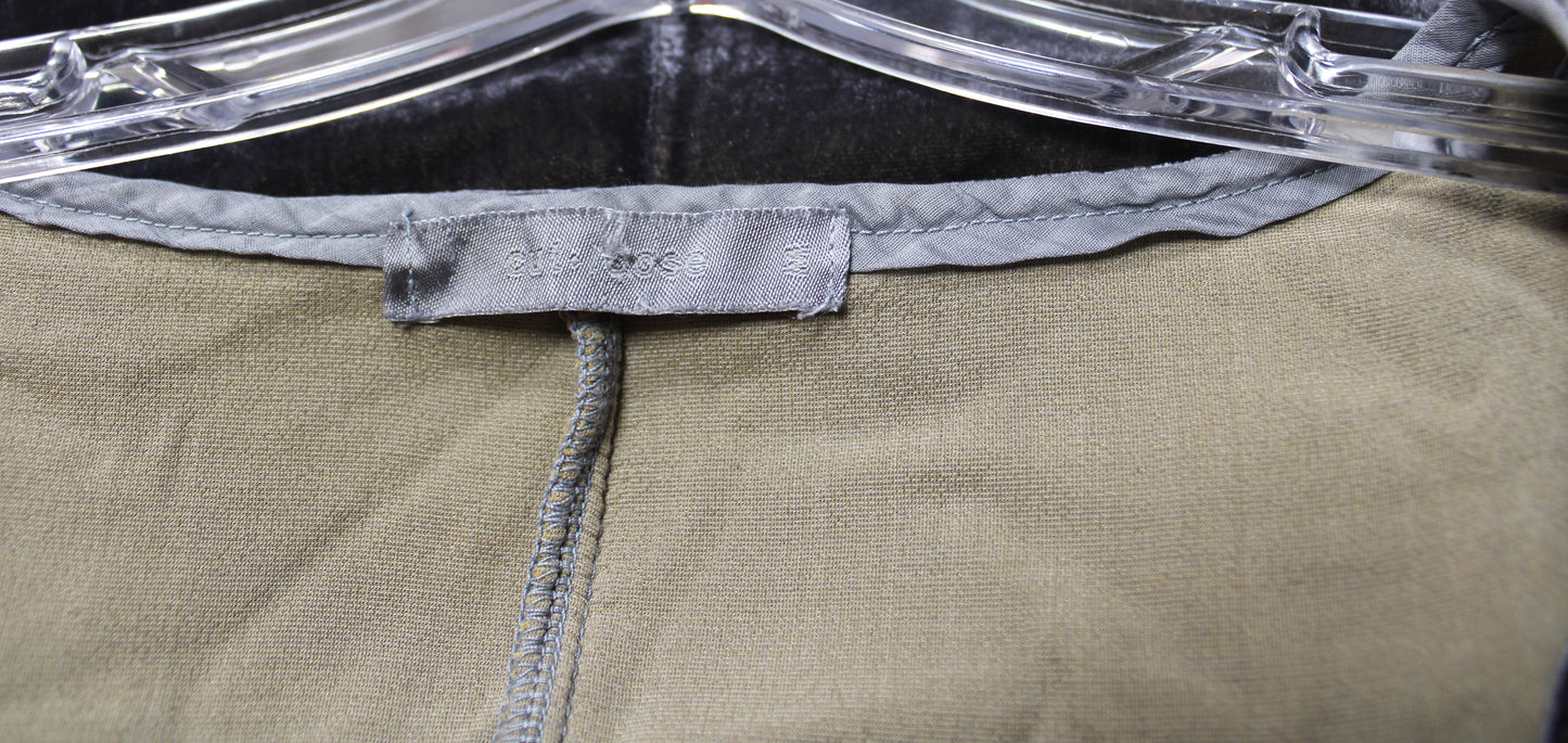 Gray Silk Blend Velvet Sleeveless Tunic w/ Front Pockets - Size M