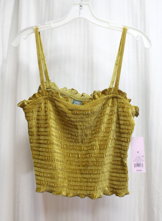 Wild Fable - Spaghetti Strap Cropped Shirred Top - Size M (w/ Tag)