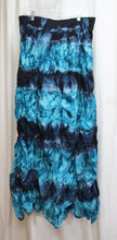 Load image into Gallery viewer, Solitaire - Blue Tie Dye Semi Sheer Flowy Skirt - Size M