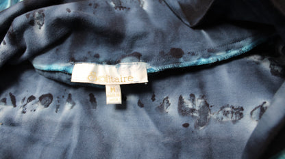 Solitaire - Blue Tie Dye Semi Sheer Flowy Skirt - Size M