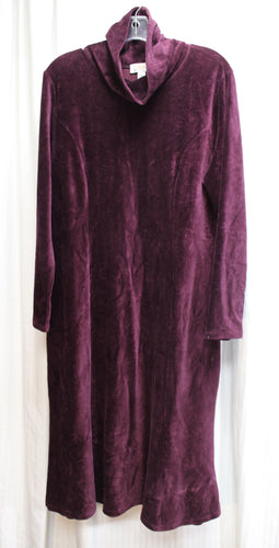 Talbots- Ribbed Velour Turtleneck Sweater Dress - Size M (PETITE)