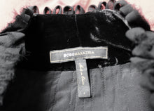 Load image into Gallery viewer, BCBG Maxazria - Black Unique Whimsygoth, Silk Blend Velvet &amp; Pleated Chiffon Design, Short Sleeve Jacket - Size L