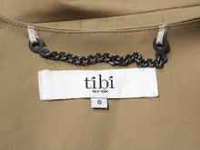 Load image into Gallery viewer, Tibi - Tan 3/4th Sleeve Wool Deep V-Neck Fitted Blazer - Size 0