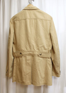 Men's Vintage 70's - Lee -  Tan Micro Suede Cotton Blazer - Size: 40 R