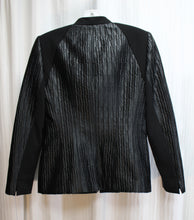 Load image into Gallery viewer, Lafayette 148 New York - Black Woven Textile V-Neck Zip Front Jacket - Size 4
