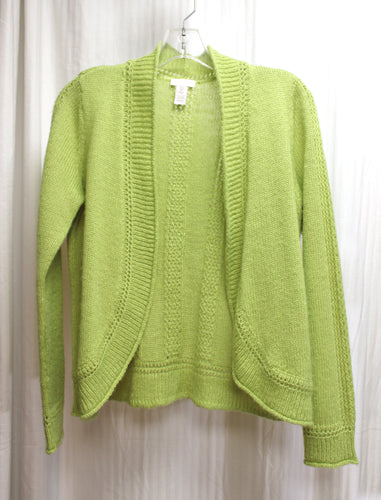 Chico's - Green Synthetic/Wool/Mohair Blend Cardigan Sweater - Size 0 (Small/8)