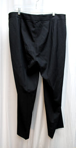Lafayette 148 New York - Black "Barrow" Wool Blend Stretch Trousers - Size 14W