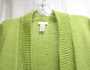 Chico's - Green Synthetic/Wool/Mohair Blend Cardigan Sweater - Size 0 (Small/8)