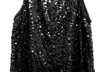 Load image into Gallery viewer, Raga - Black Sleeveless Beaded &amp; Sequined Swing Mini Dress - Size M (w/ Tags)