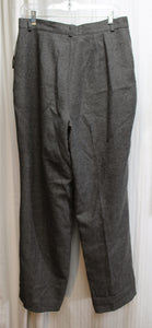 Vintage - Jennifer Moore - Gray 100% Wool Trousers - Size 14 (Vintage 30" Waist)