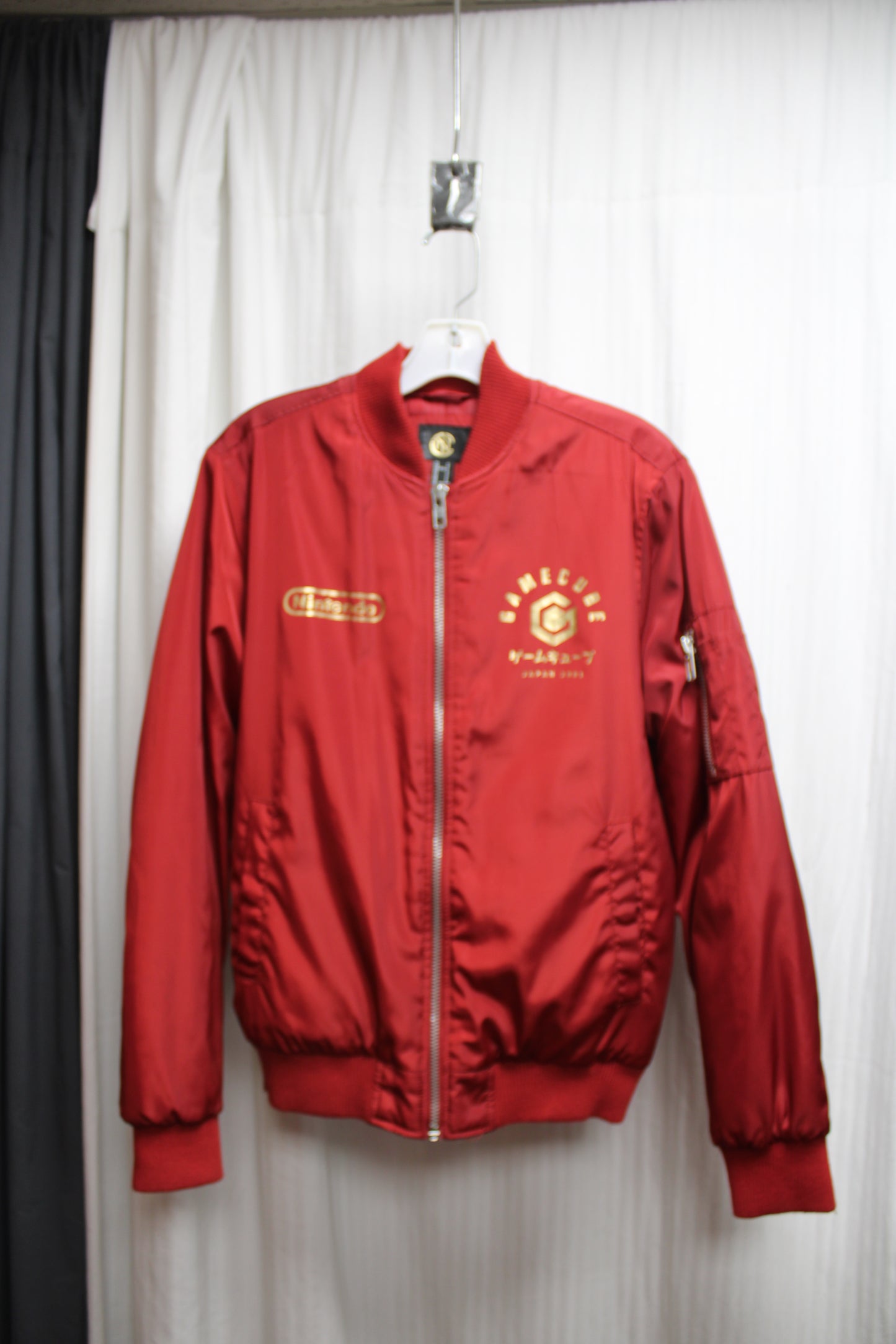 Burgundy "GAMECUBE 2001" Bomber Jacket