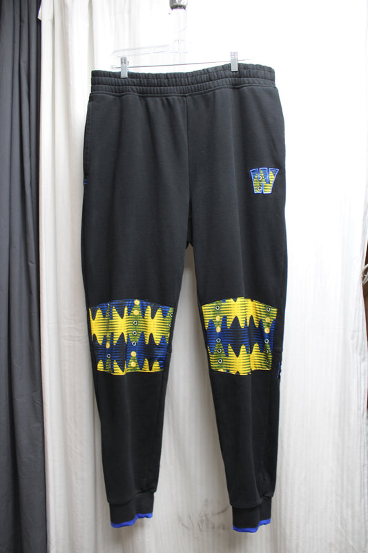 Golden State Warriors Two Hype Original 90's Team Kente Knee Patch Sweats