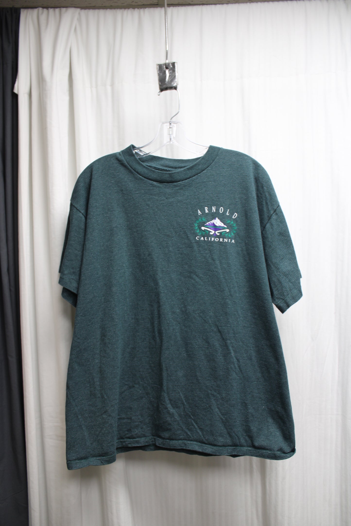 "Arnold California" Striped Graphic T-Shirt