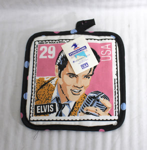 Vintage , 29 Cent Elvis Stamp Commemorative Potholder w/ Tag