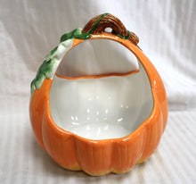 Load image into Gallery viewer, By Ganz - Ceramic Pumpkin Basket - 9.25h&quot; x 10w&quot;