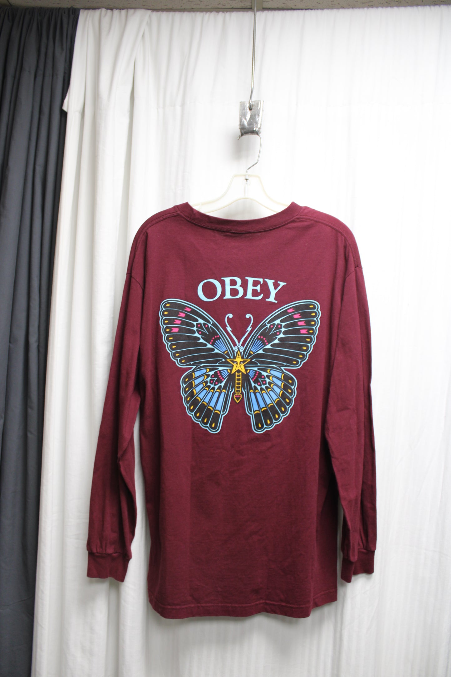 OBEY Butterfly Graphic Long Sleeve T-Shirt