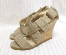 Load image into Gallery viewer, KariAng (Japan) Cork Wedge, Woven Wrap Sandal - Size 23 (US 6/6.5)