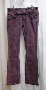 BDG (Urban Outfitters) - Purple Acid Wash Boot Cut Lowrise Stretch Jeans - Size 28
