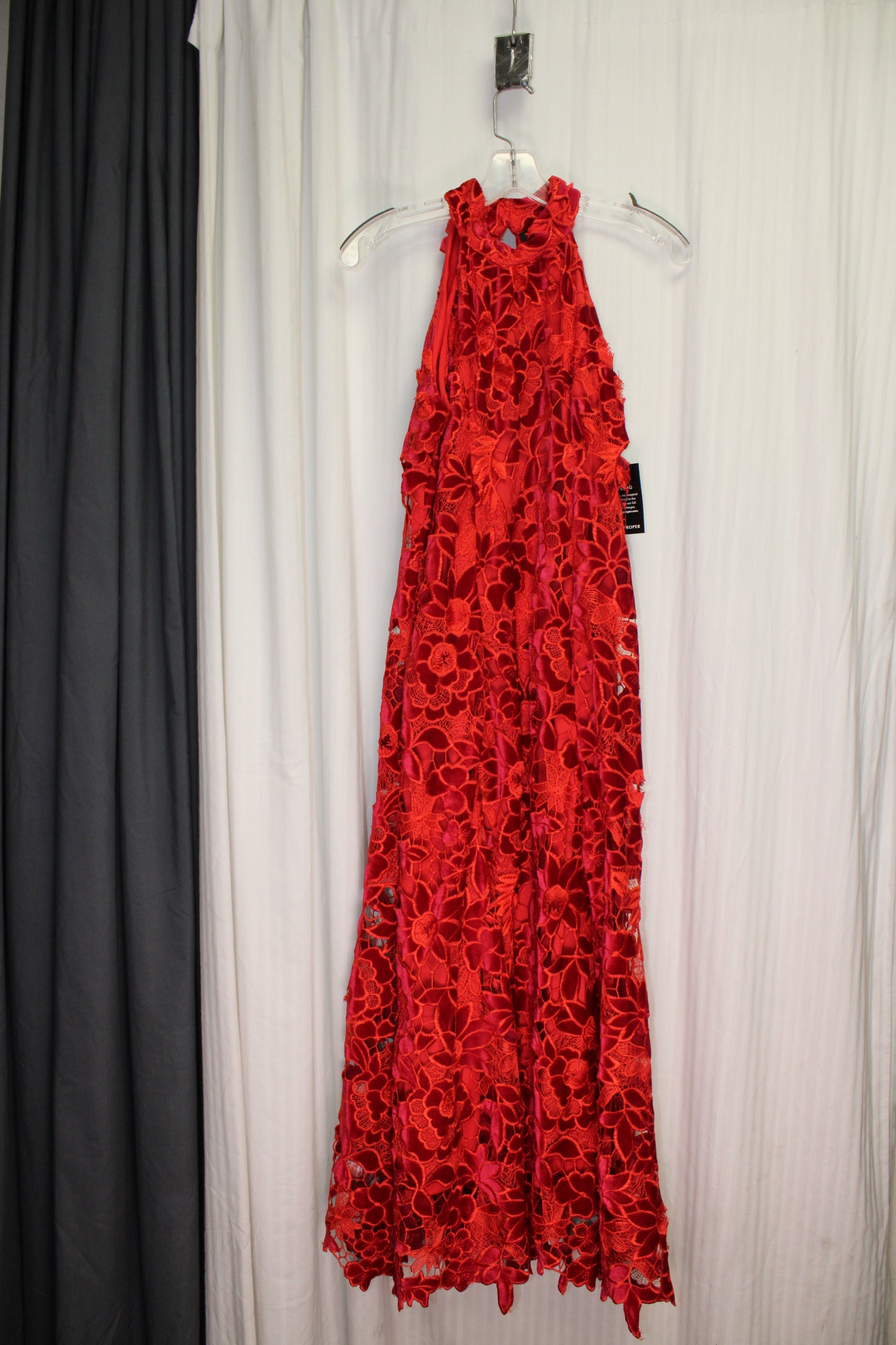 Boston Proper -  Red Floral Lace Dress- Size "8"