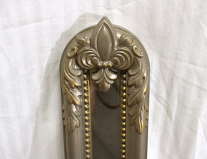Vintage - Home Interiors & Gifts - Tall Mirrored Taper Candle Sconce - 23"