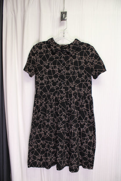 Cakeworthy - Mickey Mouse Spiderweb Collared Mini Dress -Size "M"