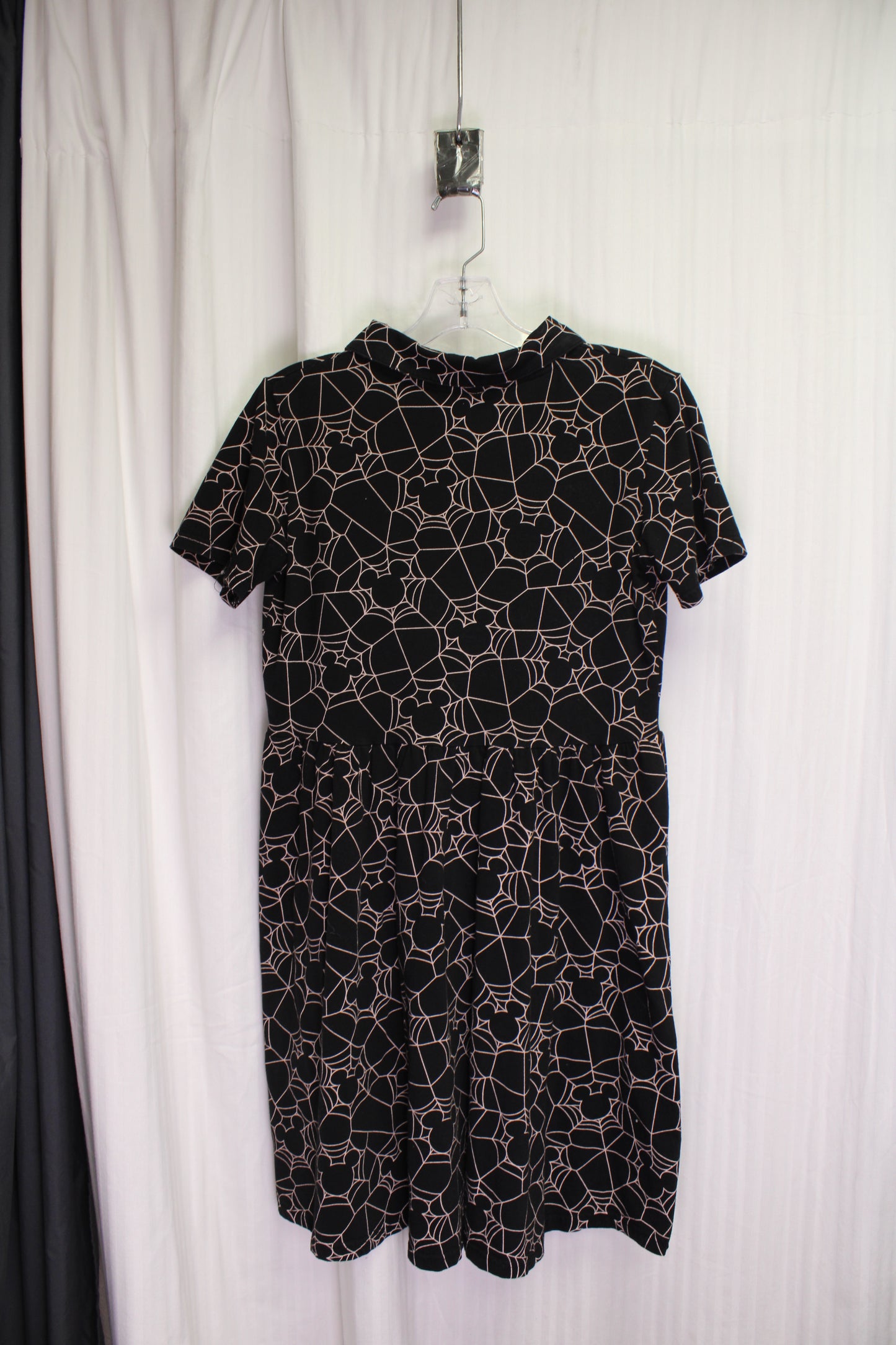 Cakeworthy - Mickey Mouse Spiderweb Collared Mini Dress -Size "M"