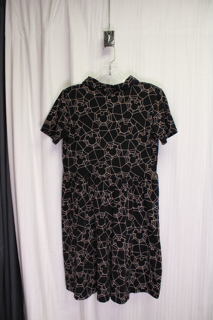 Cakeworthy - Mickey Mouse Spiderweb Collared Mini Dress -Size "M"