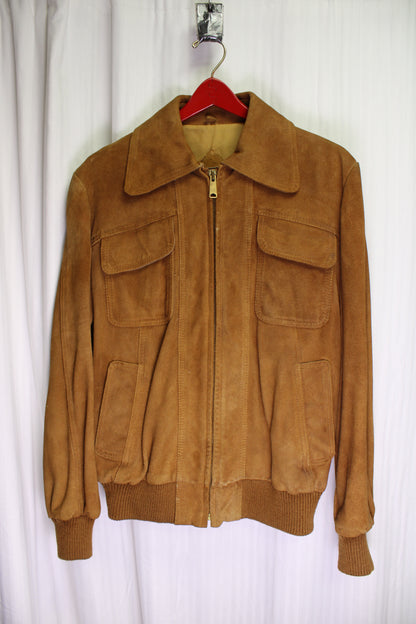 Baracuta - Vintage Suede Bomber Jacket - Size "44"