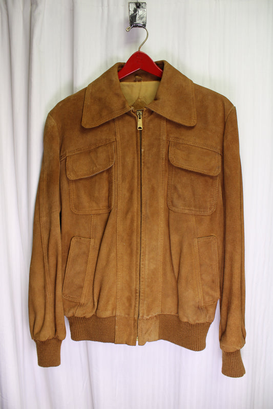 Baracuta - Vintage Suede Bomber Jacket - Size "44"