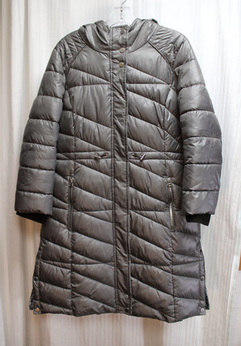 Marc New York, Andrew Marc - Gen Metal Gray, Velvet Lined Hood & Detailing Puffer Coat - Size M