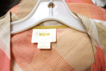 Load image into Gallery viewer, Maeve - Cotton/Silk Blend, Oranges, Tan &amp; Cream. 1/2 Sleeve Neck Bow Blouse - Size 0