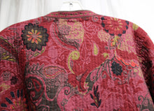 Load image into Gallery viewer, Vintage - Reversible Red &amp; Purple Tones Kantha Jacket - Size XL (see Measurements)