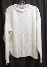 Load image into Gallery viewer, Vintage 80&#39;s/90&#39;s- Area by Tag - White Basket Weave  Pullover Sweater - Size L