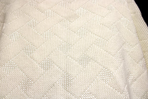 Vintage 80's/90's- Area by Tag - White Basket Weave  Pullover Sweater - Size L