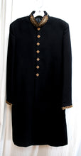 Load image into Gallery viewer, Men&#39;s - Formal Sherwani - Handmade w/ Metallic Embroidery &amp; Beading.  See Measurements - 18&quot; Shoulders, 19&quot; Chest (pit to pit)